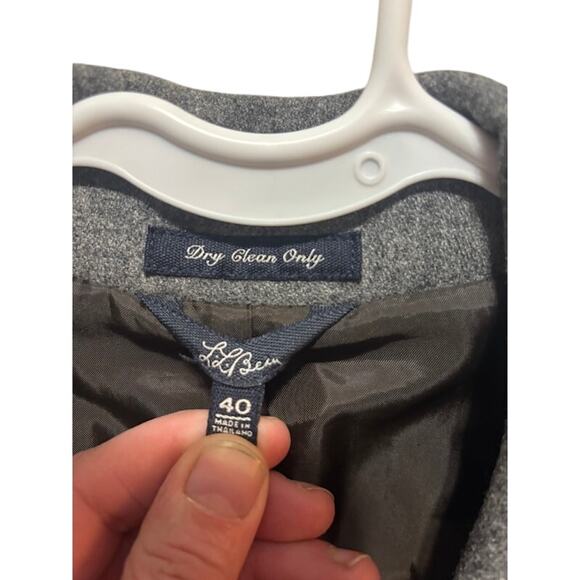 L. L. Bean Wool Blend Blazer Gray Sports Coat Suit Jacket Men's size 40 - Picture 6 of 9